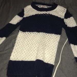 Blue and white stripped sweater